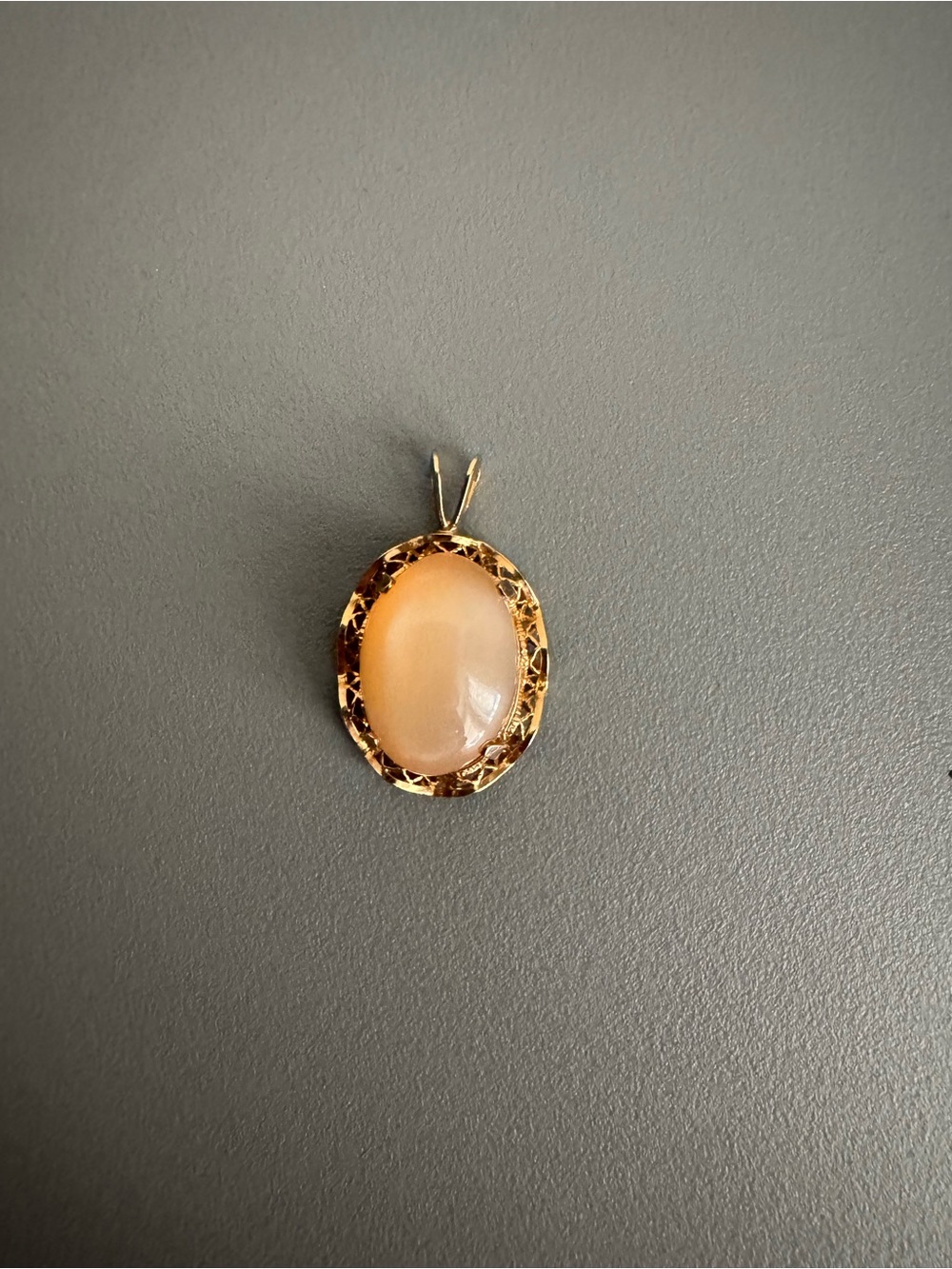 Peach Oval Pendant